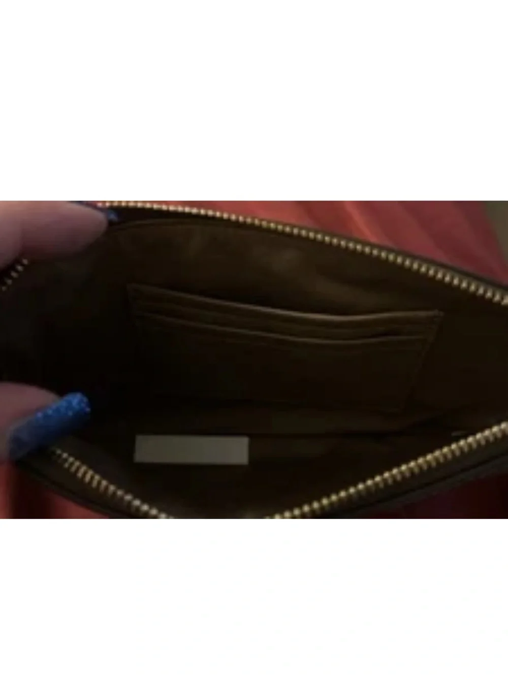 Coach Tan Signature Canvas Zip Wristlet with Gold Logo